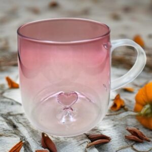 Roze mok met hart<br>Theebenodigdheden