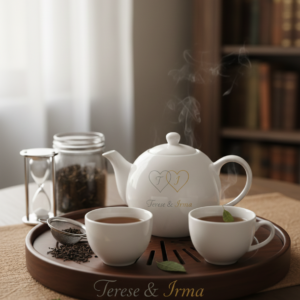 Theepotten, glazen en mokken