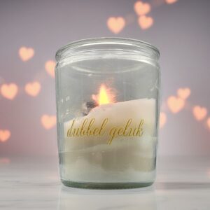 Witte Hemels Geluk Kaars<br>Licht & Warmte